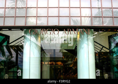 Giorgio Armani signe du magasin sur Rodeo Drive à Beverly Hills, en Californie Banque D'Images