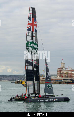 Land Rover BAR, America's Cup challenger. Banque D'Images