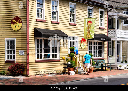 Ava's Pizzeria & Bar à vin, 409, rue Talbot du Sud, St. Michaels, Maryland Banque D'Images