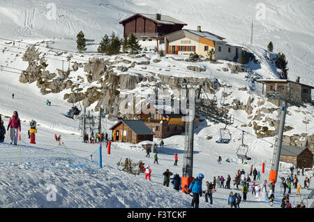 Station de ski française Pierre Saint Martin Banque D'Images