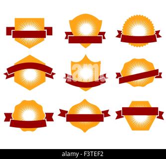 Ensemble d'étiquettes et badges vintage retro Illustration de Vecteur