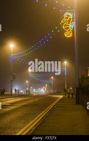 Photographie d'Illuminations 2015 Sunderland le long Whitburn Road (A183) montrant les Illuminations de rue Banque D'Images