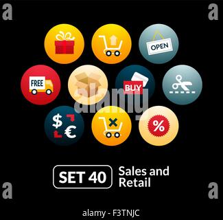 Télévision icons set 40 - vente au détail et de collection Illustration de Vecteur