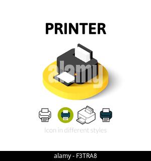 Icône de l'imprimante dans un style différent Illustration de Vecteur