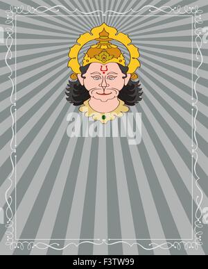 Hanuman le singe (Monkey) Hindou Dieu Vector Art Illustration de Vecteur