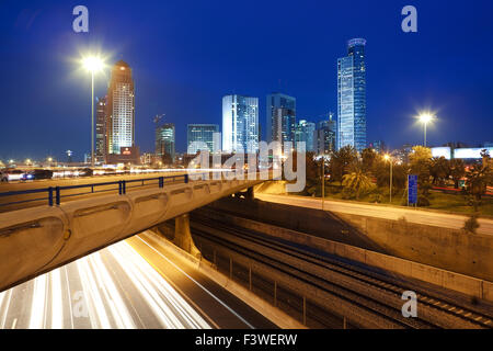 Ramat-Gan la nuit Banque D'Images