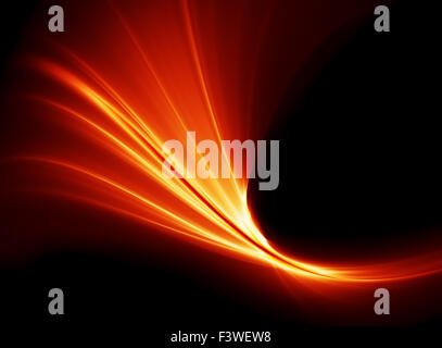 Mouvement dynamique linéaire Fiery Banque D'Images