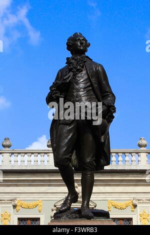 De Johann Wolfgang Goethe à Leipzig Banque D'Images