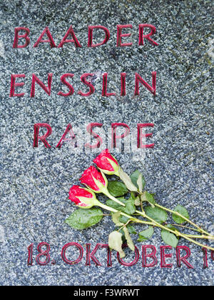 Baader, ensslin raspe,, tombstone Banque D'Images