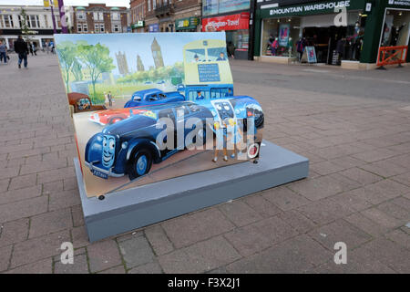 Ladybird bancs livre installés dans loughborough pour célébrer les 100 ans de ladybird books Banque D'Images