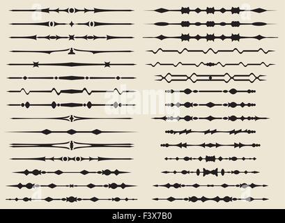 Diviseur de texte vectoriel Design ornemental Illustration de Vecteur