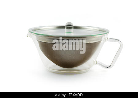 Théière avec filtre à thé Banque D'Images