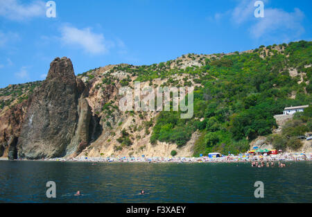 Vue sur la plage de la mer Banque D'Images