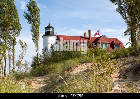 Le phare de Point Betsie, au Michigan. Banque D'Images