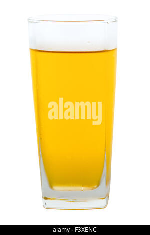 Jus de pomme pour rafraîchissement froid isolé sur fond blanc. Banque D'Images