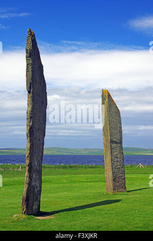 Menhirs sur Orkney Islands Banque D'Images