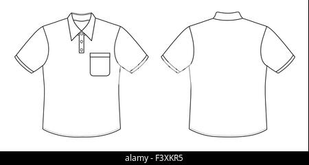 Contours polo shirt illustration Banque D'Images