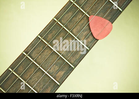 guitare, cou Banque D'Images