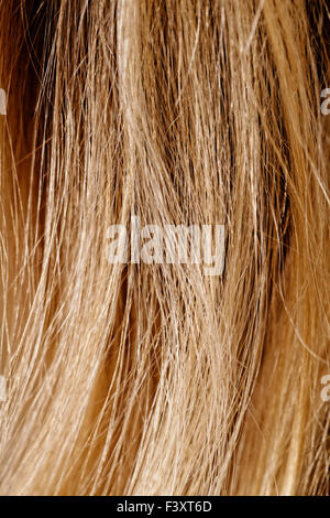 De longs cheveux blonds en arrière-plan Banque D'Images