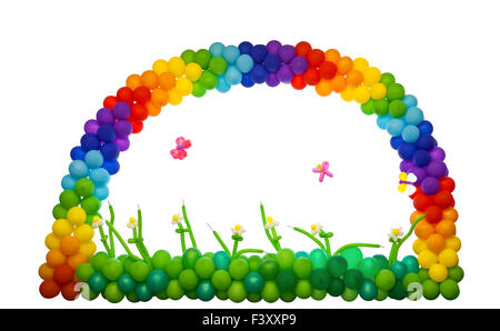 À partir de ballons arc-en-ciel Banque D'Images
