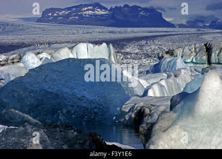 Lagune glaciaire dans le sud de l'islande Banque D'Images