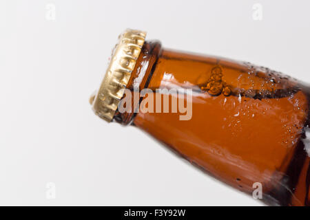 Bouteille de bière non ouvert Banque D'Images