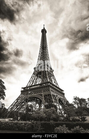 Paris eiffelturm célèbre monument Banque D'Images