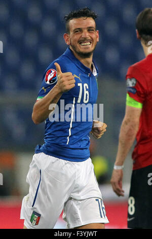 Rome, Italie , Olimpyc Stadium le 13 octobre 2015. Football / Soccer : France 2016 européen de qualification : le Groupe h, l'Italie contre la Norvège Italie gagne le match, score Tettey (Ni) Florenzi (ita) Pellè (ita) (photo : Marco Iacobucci/Alamy live news) Banque D'Images
