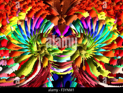 En vrac décorative en pierre mosaïque colorée artistique, comme une photo de stones. L'informatique graphique. A-1692. Banque D'Images