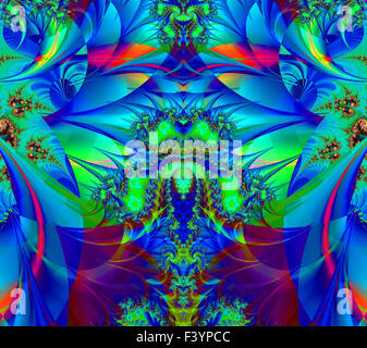 Fractal élément décoratif coloré, splendeur magique, merveilleuse harmonie et lignes fractales. A- 1434. Banque D'Images