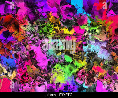 Fractal élément décoratif coloré, splendeur magique, merveilleuse harmonie et lignes fractales. A-1379. Banque D'Images