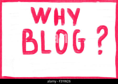 Pourquoi blog concept Banque D'Images