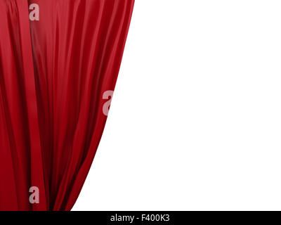 L'ouverture de rideau rouge. Place pour le texte Banque D'Images