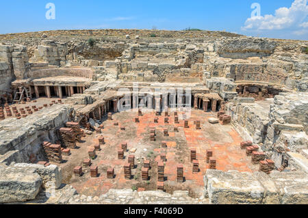Ruines de l'ancienne ville de Kourion à Chypre Banque D'Images