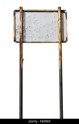 Signe frontière rouillée Banque D'Images