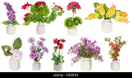 Bouquets minimalistes set Banque D'Images