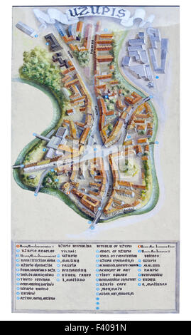 Carte peinte rue Banque D'Images