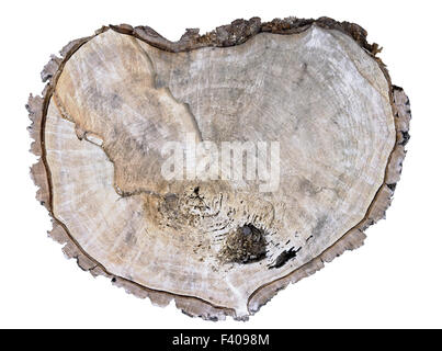 Coeur en bois cassée Banque D'Images