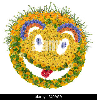 Sourire psychodelic floral Banque D'Images