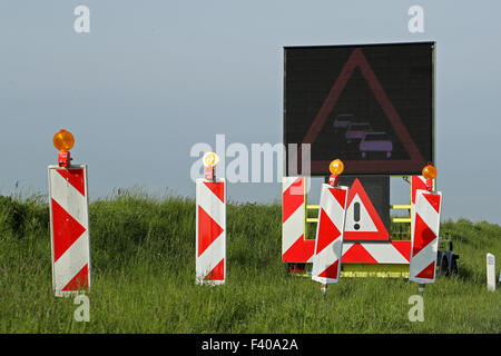 Travaux routiers - 1 Banque D'Images