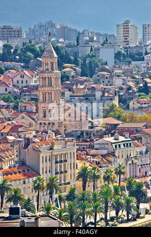 Split vieux centre-ville vue verticale Banque D'Images