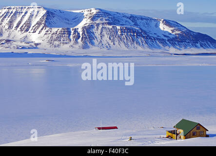 Seul le long de la cabine fiord Banque D'Images