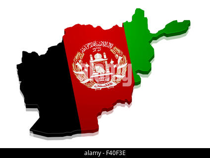 Carte : Afghanistan Banque D'Images