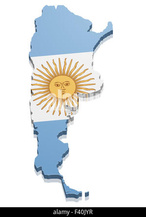 Carte Argentine Banque D'Images