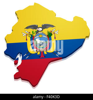 Carte Equateur Banque D'Images