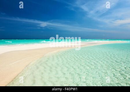 Belle plage avec des Maldives à Sandspit Banque D'Images