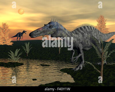 Suchomimus - dinosaures 3D render Banque D'Images