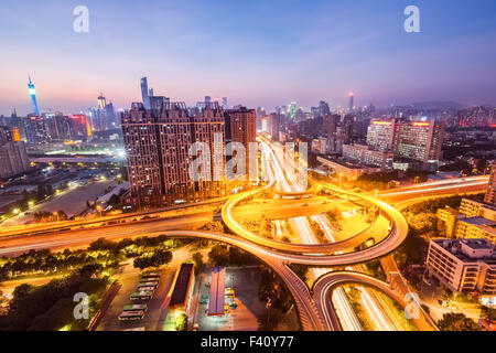 Huangpu guangzhou road panorama Banque D'Images