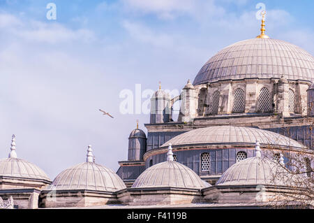 Une vue sur la mosquée Beyazit camii dans la ville turque d'Istanbul. Banque D'Images