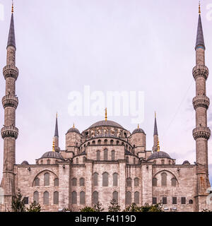 Une vue latérale arrière de la mosquée bleue dans la ville turque d'Istanbul Banque D'Images